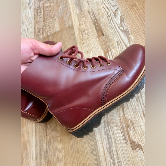 Limited Edition - Dr Marten Pascal Combat Boots Women’s Sz 8 AirWear Oxblood - Picture 8 of 13